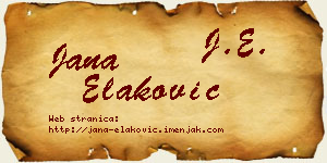 Jana Elaković vizit kartica